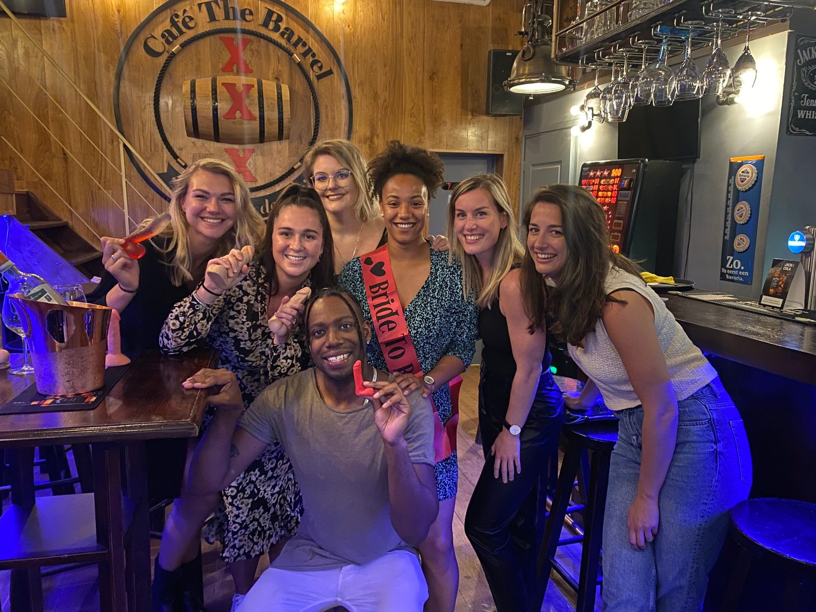 Bachelorette group at Café The Barrel in Amsterdam