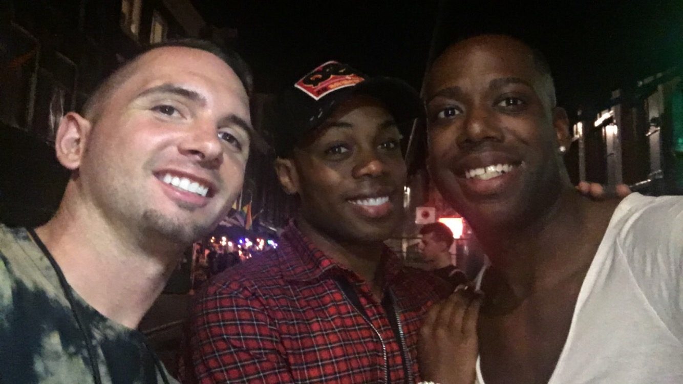 Friends on a night out in Amsterdam