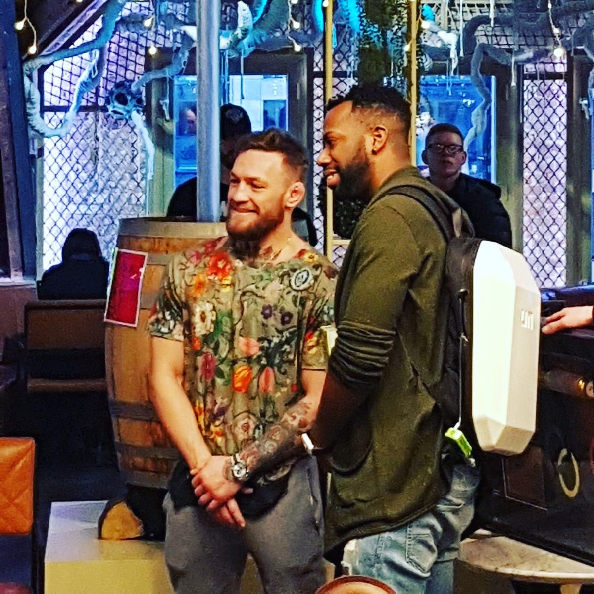 Erik with a guest at a stylish Amsterdam venue